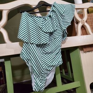 one shoulder ruffle swimsuit